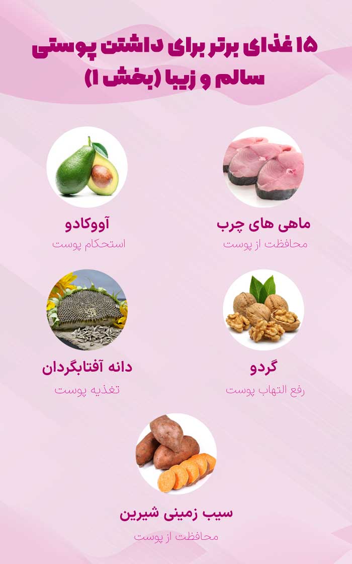 غذاهای مفید برای سلامت و زیبایی پوست (بخش 1)