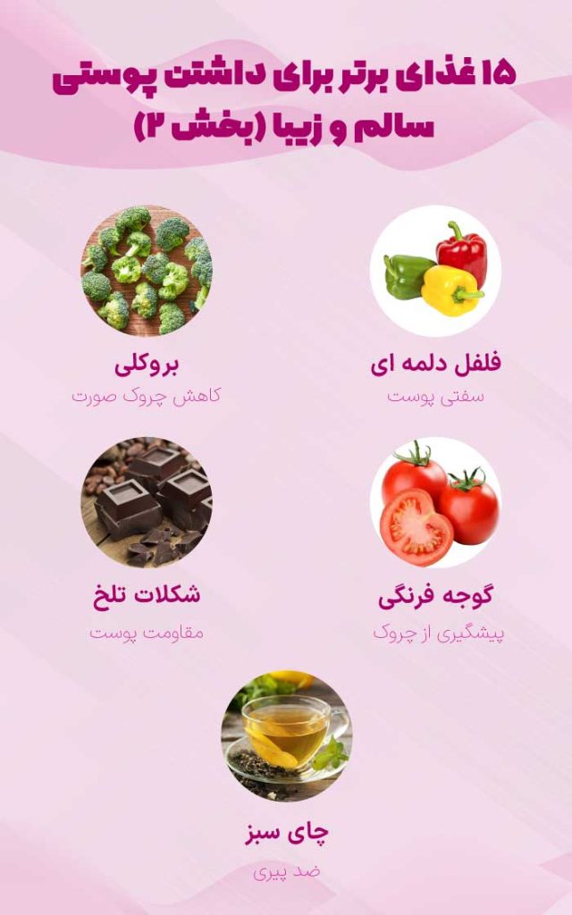 غذاهای مفید برای سلامت و زیبایی پوست (بخش 2)