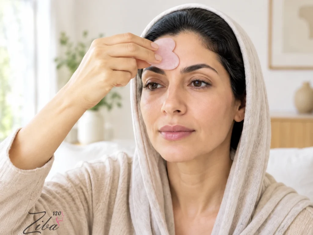 گواشا برای رفع خط اخم